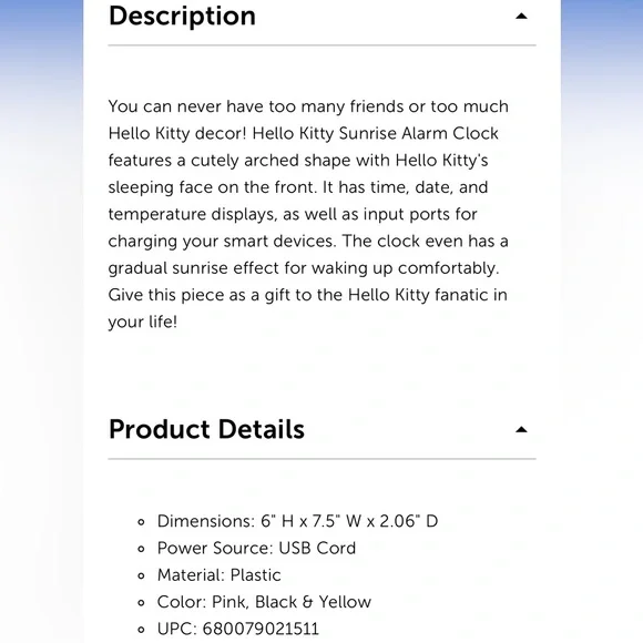 New hello kitty sunrise alarm clock - Picture 6 of 9